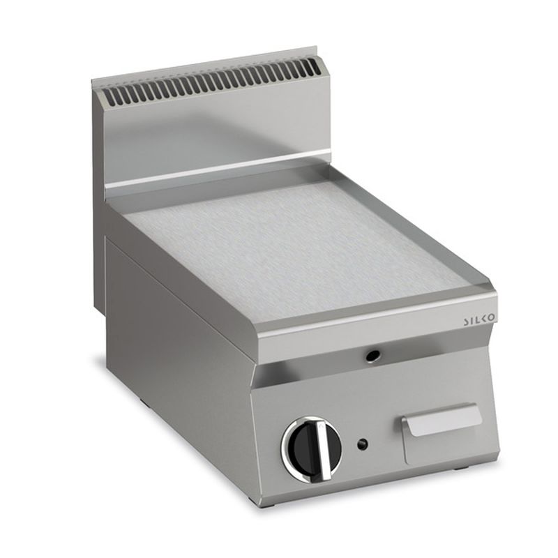 Elektro Grillplatte gerillt aus Edelstahl mit 1 Heizzone Tischgerät