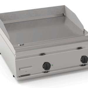 Elektro-Grillplatte glatt hartverchromt mit 2 Heizzonen Tischgerät