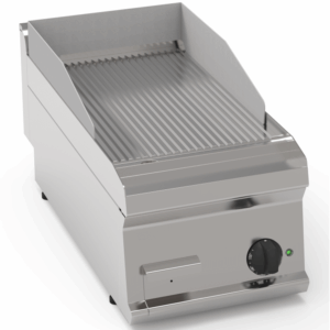 Elektro-Grillplatte gerillt hartverchromt mit 1 Heizzone Tischgerät