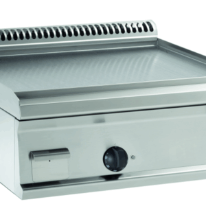 Gas-Grillplatte glatt hartverchromt mit 2 Heizzonen Tischgerät