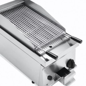 Gas-Lavasteingrill 1 Heizzone höhenverstellbarer Rost