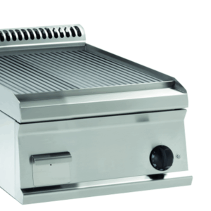 Gas-Grillplatte gerillt hartverchromt mit 1 Heizzone Tischgerät
