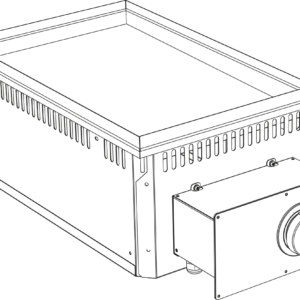 Elektro Grillplatte Grillfläche glatt verchromt Drop In 700 Breite 400mm