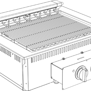 Elektro Grill 2 Heizzonen Drop In 700 Breite 800mm