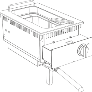 Elektro Fritteuse 15 Liter Drop In 700 Breite 400mm