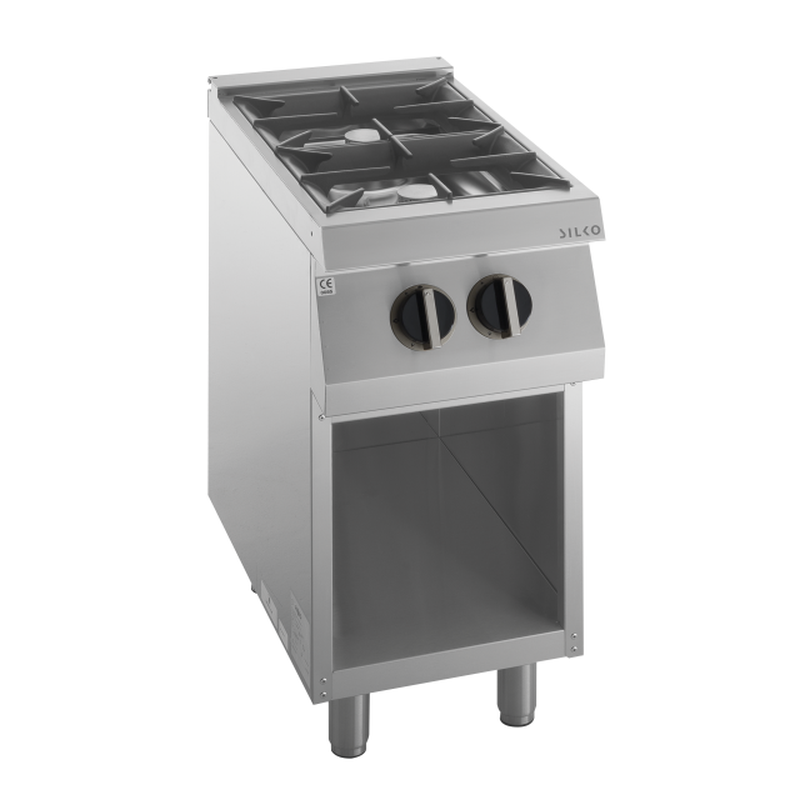 Gas-Herd 2 Brenner je 6,0kW offener Unterbau