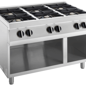 Gas-Herd 6 Brenner 36 kW offener Unterbau