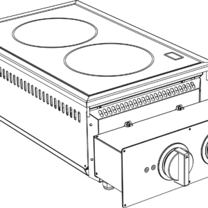 Induktionsherd 2 Heizzonen Drop In 700 Breite 400mm