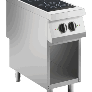 Kochfläche Induktion 2 Platten 2x5 kW, offener Unterbau