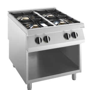 Gas-Kochfläche 4 Brenner 27 kW, offener Unterbau