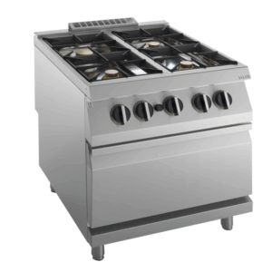 Gas-Herd 4 Brenner 35 kW mit Gas-Ofen 8kW
