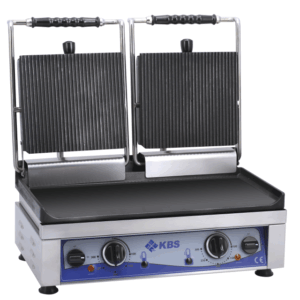 Kontaktgrill Grillfläche 52x24 cm oben gerillt & unten glatt 2 Heizzonen