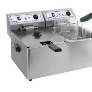 Doppel-Fritteuse Elektro 2x 8 Liter Becken