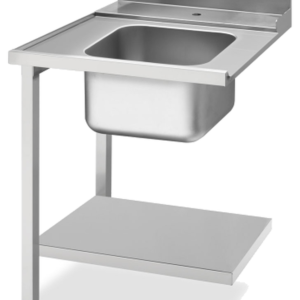 Zulauftisch Becken rechts, Breite 70cm, Grundboden und Aufkantung