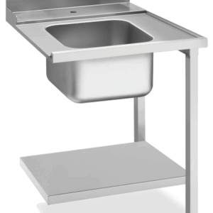 Zulauftisch Becken links, Breite 70cm, Grundboden und Aufkantung