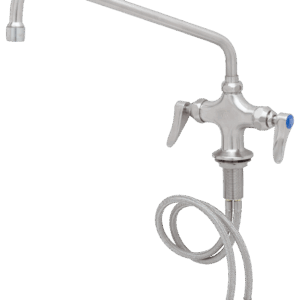 EVERSTEEL 2 Knebel-Mischbatterie mit Schwenkhahn 1/2 Zoll Wasseranschluß