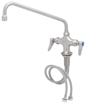 EVERSTEEL 2 Knebel-Mischbatterie mit Schwenkhahn 1/2 Zoll Wasseranschluß