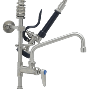 EVERSTEEL Edelstahl 2-Hebelmischer 1-Loch mit Schwenkhahn und HIGH-FLOW Brause