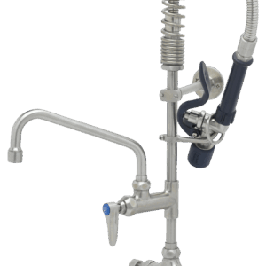 EVERSTEEL Edelstahl 2-Hebelmischer 1-Loch mit Schwenkhahn und LOW-FLOW Brause
