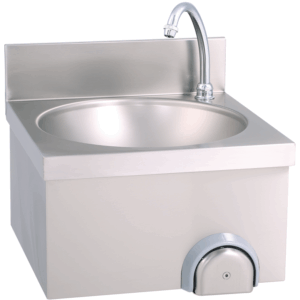 Handwaschbecken eckige Form BxT 40x40cm, zeitgesteuert