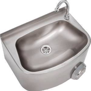 Handwaschbecken halbrunde Form BxTxH 48x35x22cm