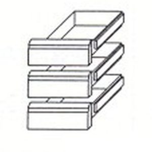 Schubladensatz 3 x 1/3 für Kühltisch Classic