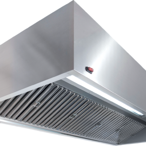 Induktionshaube Kubusform 200x110cm Flammschutzfilter Typ F1