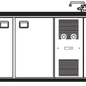 Getränketheke Bergamo mit 2 Becken rechts