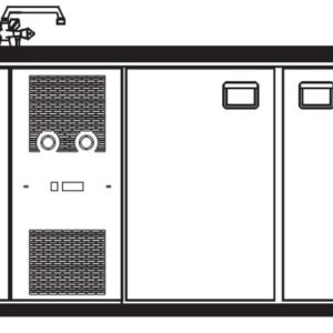Getränketheke Bergamo mit 2 Becken links