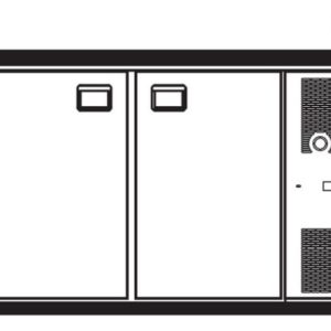 Getränketheke Bristol mit 2 Becken rechts