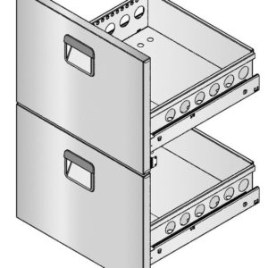Schubladensatz 1/2+1/2 für Getränketheke