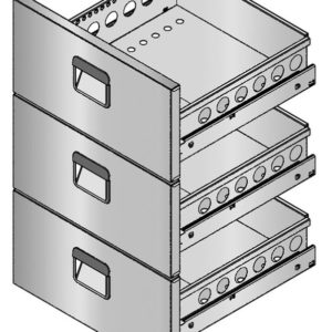 Schubladensatz 3 x 1/3 für Getränketheke