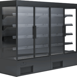 Wandkühlregal Variant 257 Black Line mit Drehtüren