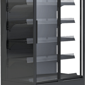 Wandkühlregal Variant 107 Black Line mit Glasschiebetüren