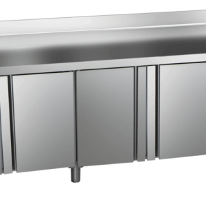 Kühltisch Ready KT4000 mit Arbeitsplatte, Aufkantung 4 Türen
