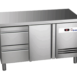 Kühltisch Ready KT2102 mit Arbeitsplatte 1 Tür 2 halbe Schubladen