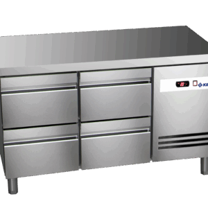 Kühltisch Ready KT2104 mit Arbeitsplatte 4 halbe Schubladen