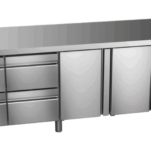 Kühltisch Ready KT4104 mit Arbeitsplatte 2 Türen 4 halbe Schublade