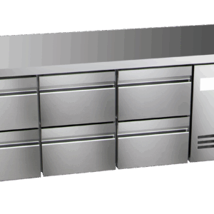 Kühltisch Ready KT3606 mit Arbeitsplatte 6 halbe Schubladen