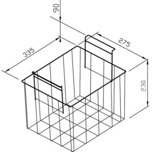 Korb Serie Snow nur mit Quersteg