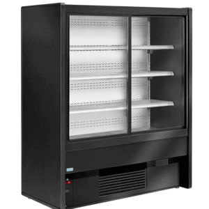 Wandkühlregal Dilara 180 mit Schiebetüren selbstschließend