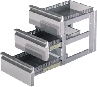 Schubladensatz 3 x 1/3 GN 1/1 KT Serie