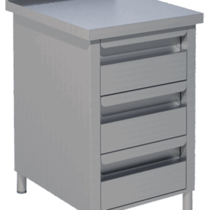 Schubladenschrank 3 Schubladen BxT 50x60cm Aufkantung