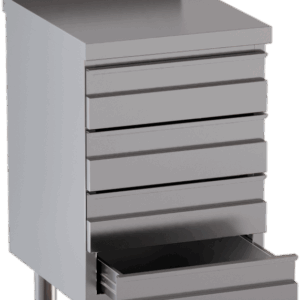 Schubladenschrank 4 Schubladen BxT 50x60cm Aufkantung