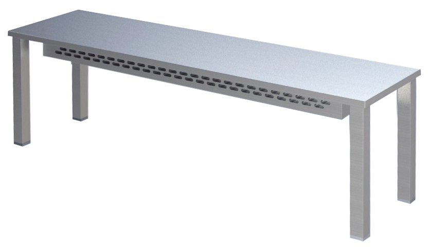 Aufsatzbord 1 Etage Breite 100cm mit Wärmemodul