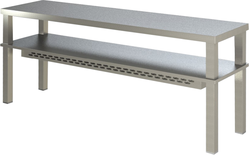 Aufsatzbord 2 Etagen, mit Wärmemodul Breite 120cm