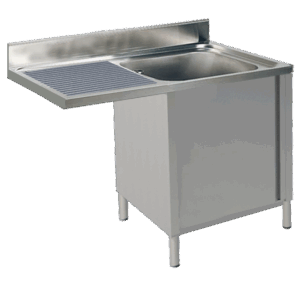 Spülcenter 1 Becken rechts Breite 120cm mit Unterschrank