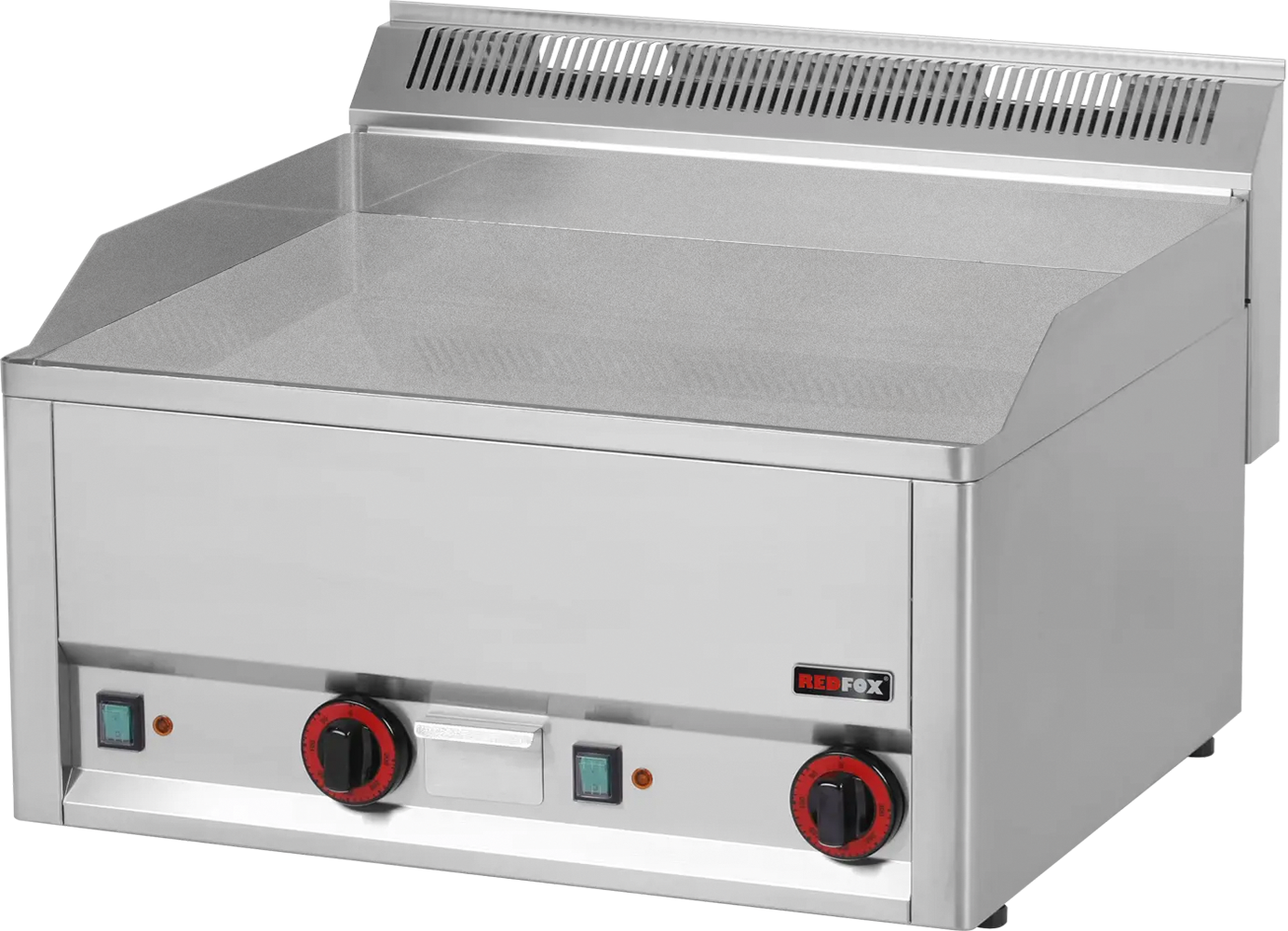 Elektro-Grillplatte 2 Heizzonen Grillfläche glatt hartverchromt Auftischgerät
