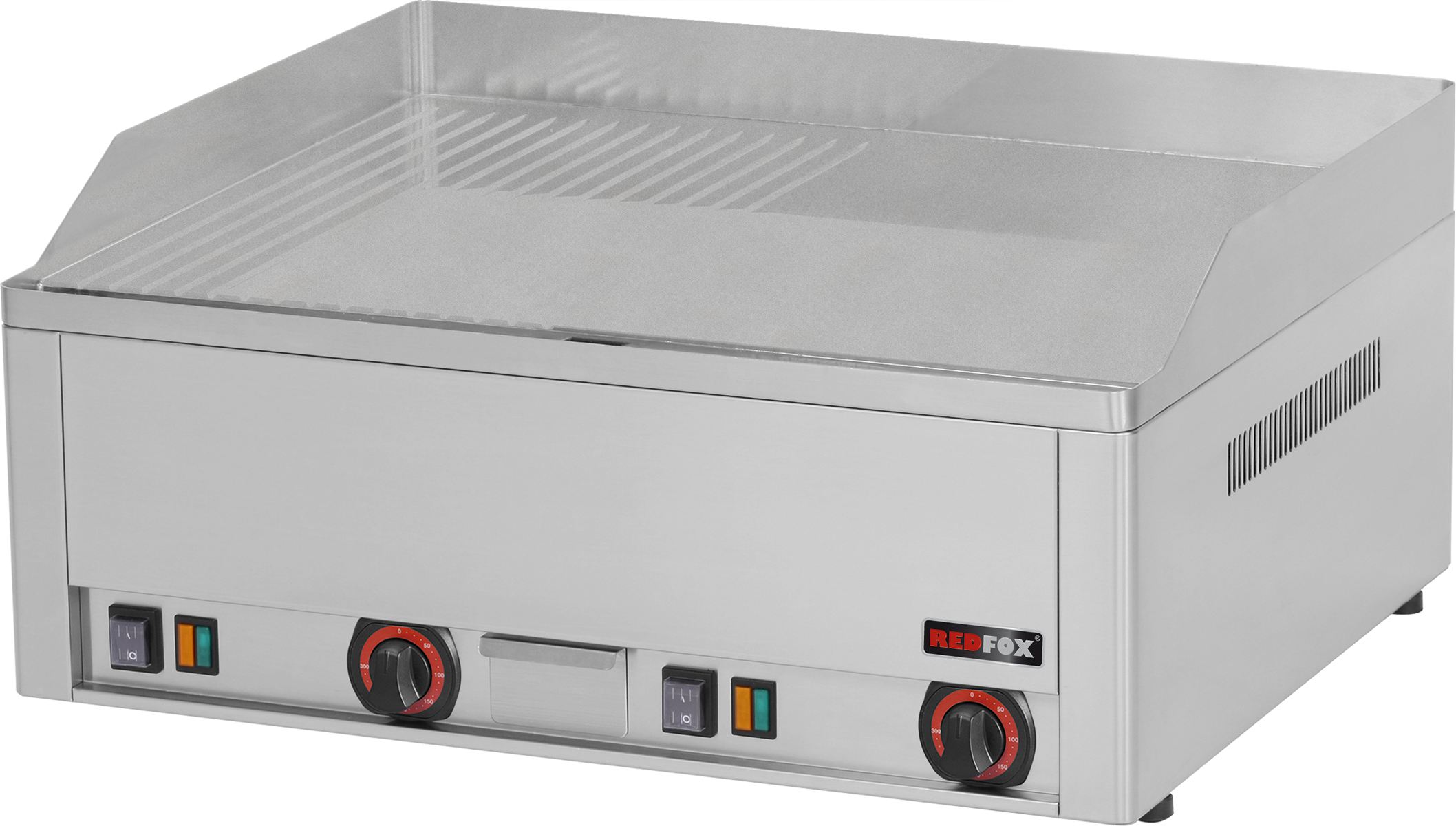 Elektro-Grillplatte 2 Heizzonen Grillfläche glatt/gerillt Auftischgerät
