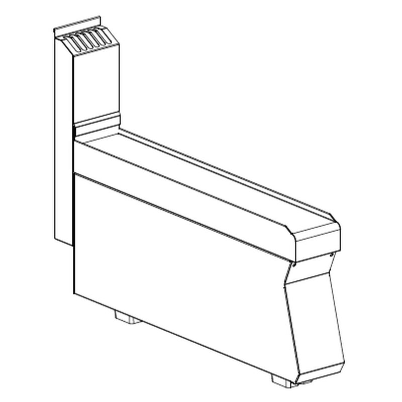 Neutralelement 100 mm breit ohne Schublade
